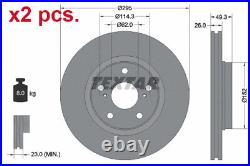 X2 Pcs Front Brake Disc Rotos X2 Pcs Set 92163903 Textar I