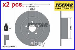 X2 Pcs Rear Brake Disc Set Left And Right 92126503 Textar I